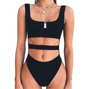 Black Cutout Bodysuit